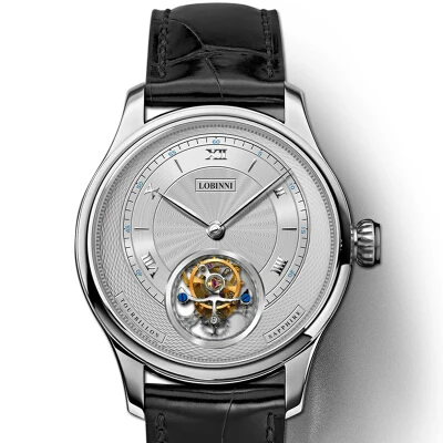 Item 2 LOBINNI люксовый бренд часы для мужчин Швейцария Tourbillion механические мужские часы сапфир Водонепроницаемые часы энергетический дисплей L8886-8 - Цвет: Item 2