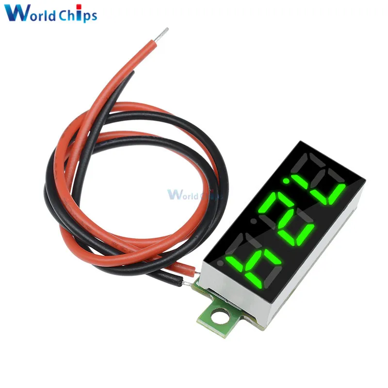 Зеленый 0,28 дюймов 2,5 V-30 V Мини цифровой вольтметр Напряжение тестер Измеритель электронный Запчасти аксессуары Цифровой вольтметр Зеленый светодиодный Экран - Цвет: Зеленый