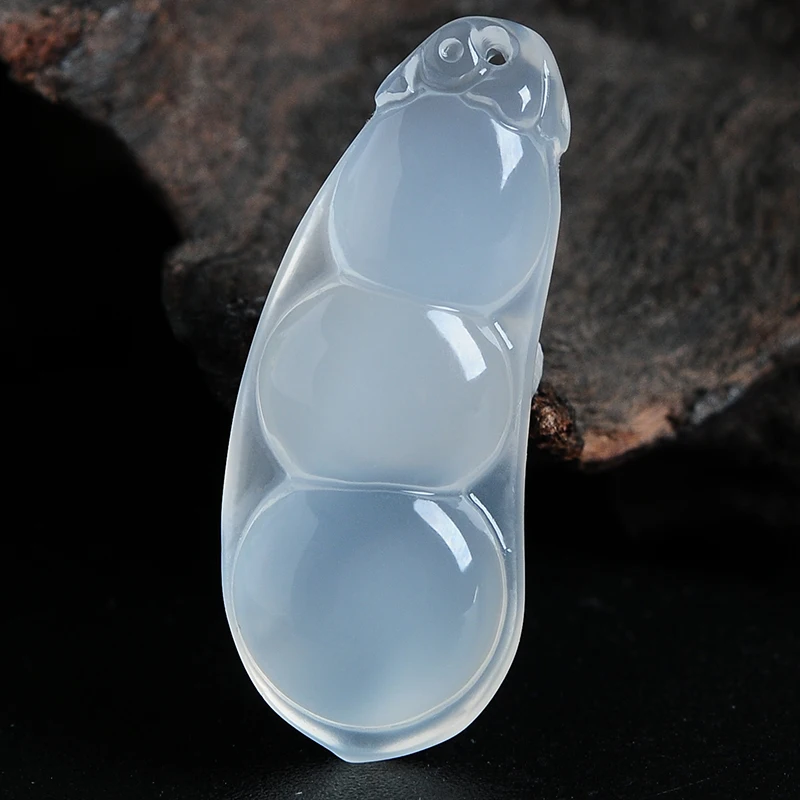 Кулон из натурального прозрачного камня Проницаемый в целлюлозно бобовый кулон