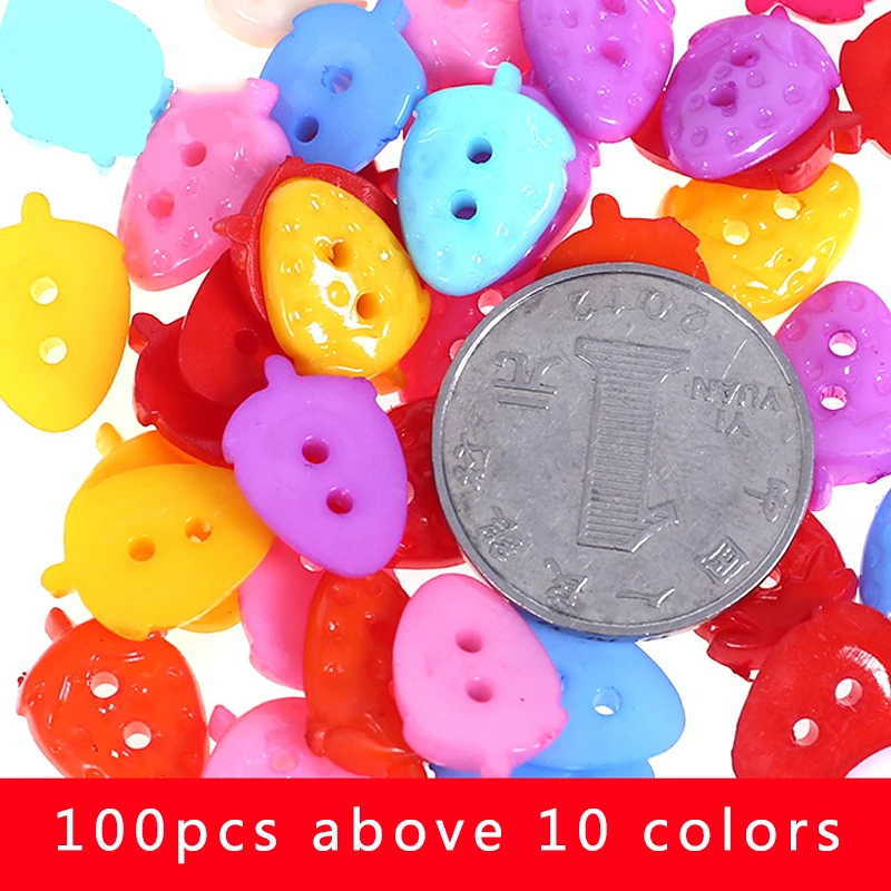 

100PCS Multi Sizes Various shapes Resin Buttons Sewing Tools Decorative Button Scrapbooking Garment DIY Apparel Accessories