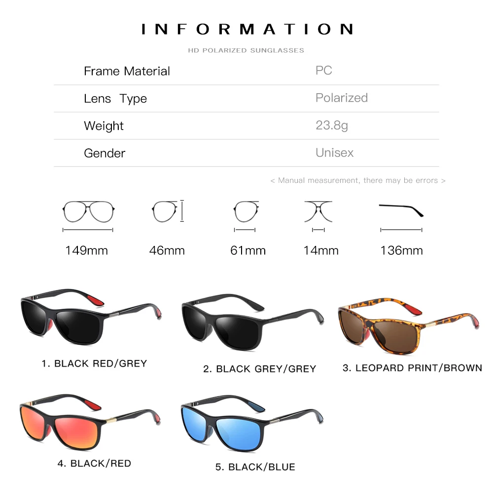 RBEWTP брендовые дизайнерские классические поляризационные солнцезащитные очки