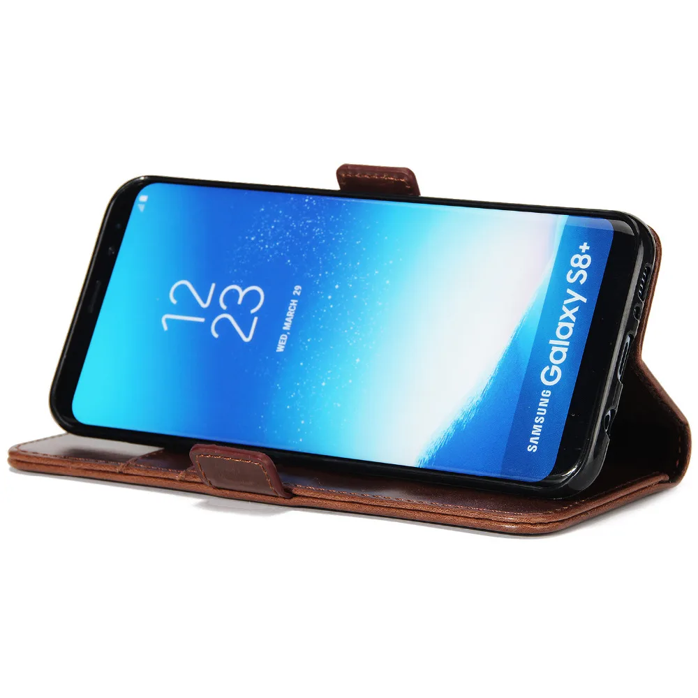 Ретро мужские кожаные чехлы книжки для телефона samsung Galaxy S9 S8 Plus S7 S6 Edge Чехлы J2 J5 Prime