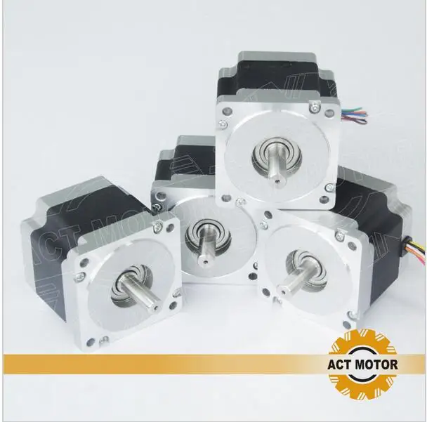

ACT Motor 4PCS Nema34 Stepper Motor 34HS9456 1090oz-in 99mm 5.6A 4-Lead 2Phase CE ISO ROHS CNC Router US JP DE CA FR Free