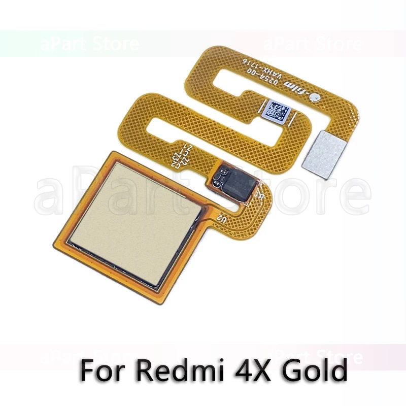 For Redmi 4x Gold Для Xiaomi Redmi Note 4 4x Global Pro оригинальная задняя кнопка домой датчик отпечатков пальцев гибкий кабель для телефона запчасти - Цвет: For Redmi 4x Gold