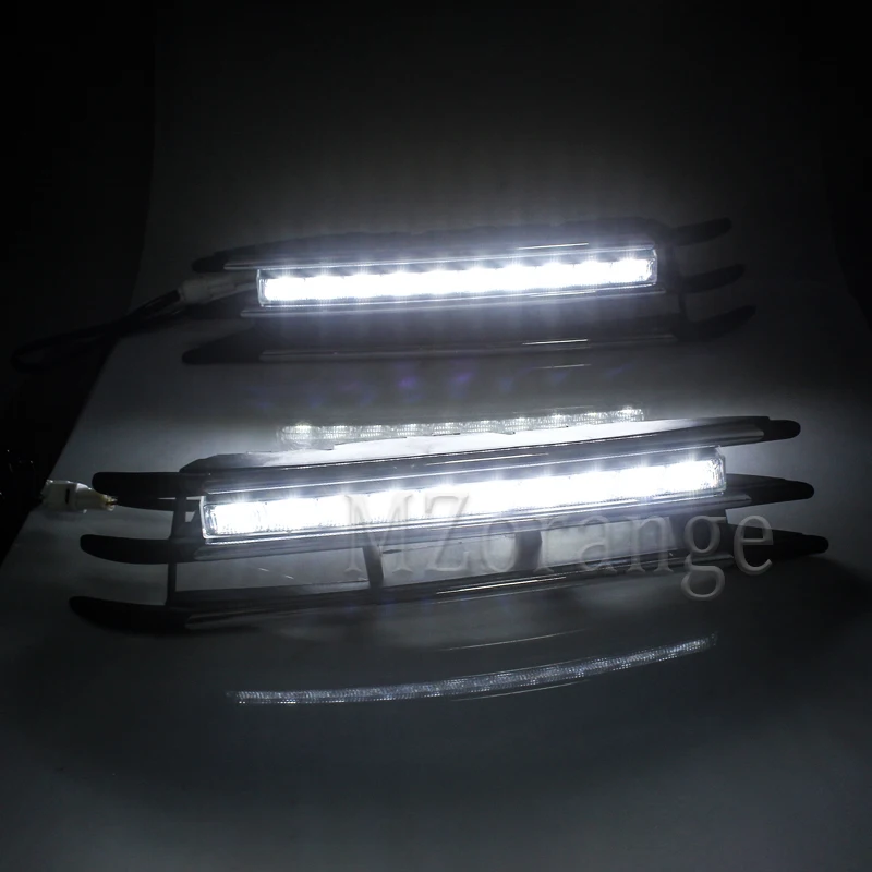 Автомобильные аксессуары 12 В дневного света для VW Touareg 2011 2012 2013 водонепроницаемый 6000K светодиодный DRL противотуманная сигнальная лампа 2 шт