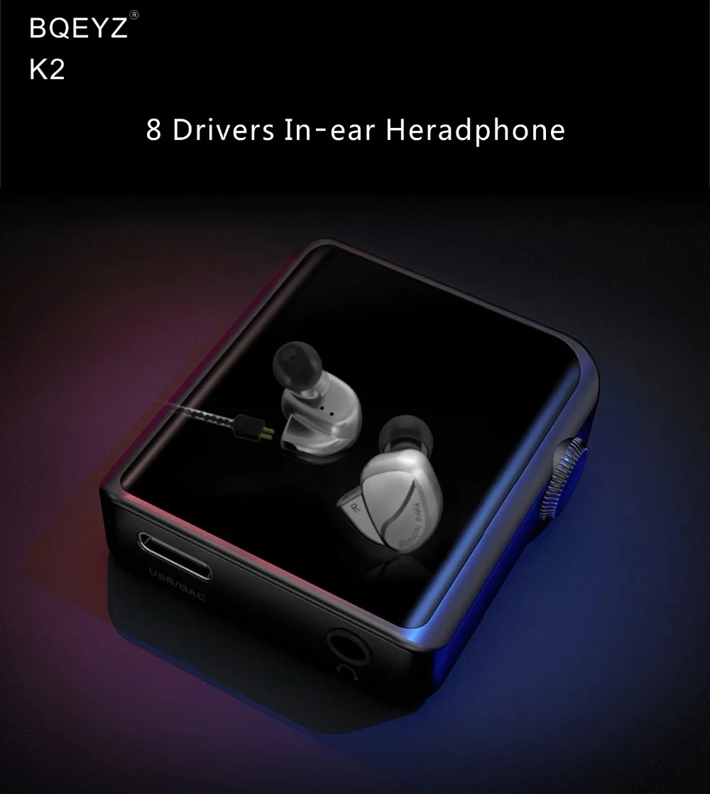Новинка BQEYZ K2 2DD+ 2BA гибридные наушники вкладыши HIFI бас DJ Monito спортивные наушники для бега наушники с микрофоном