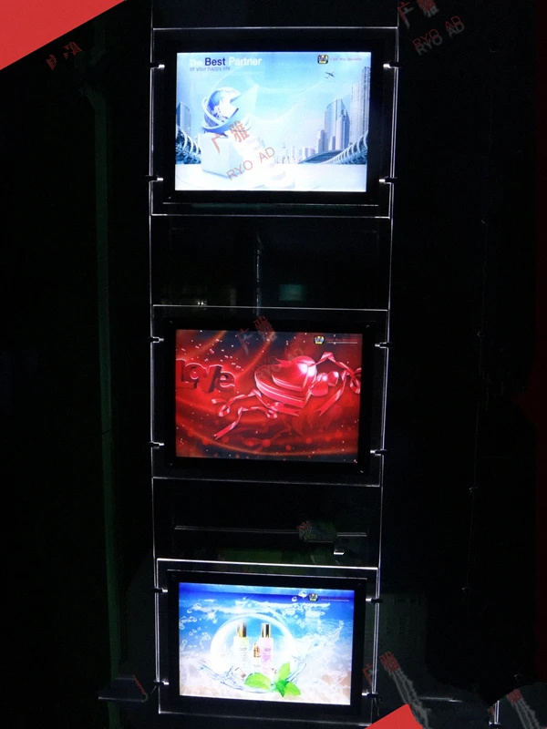 А4 Односторонний Акриловый Бескаркасный постер рамка агент по недвижимости LED