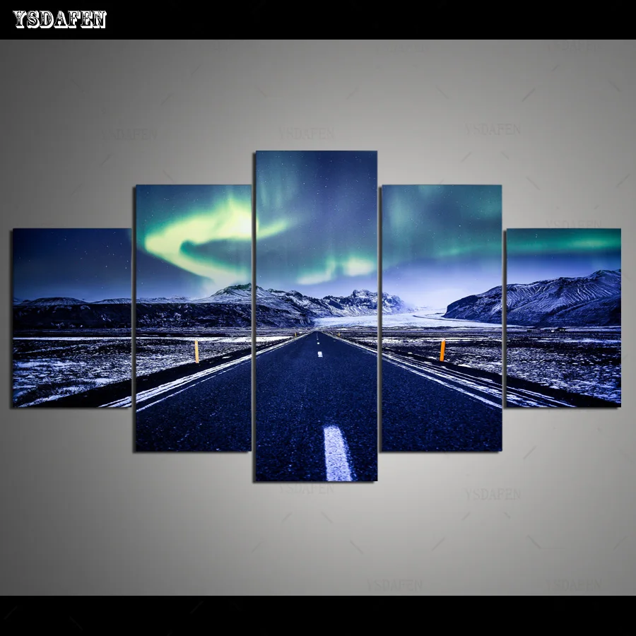 HD Printed Painting Canvas Printing Aurora painting Room decor print poster picture canvas Framed Art HG-069 | Дом и сад