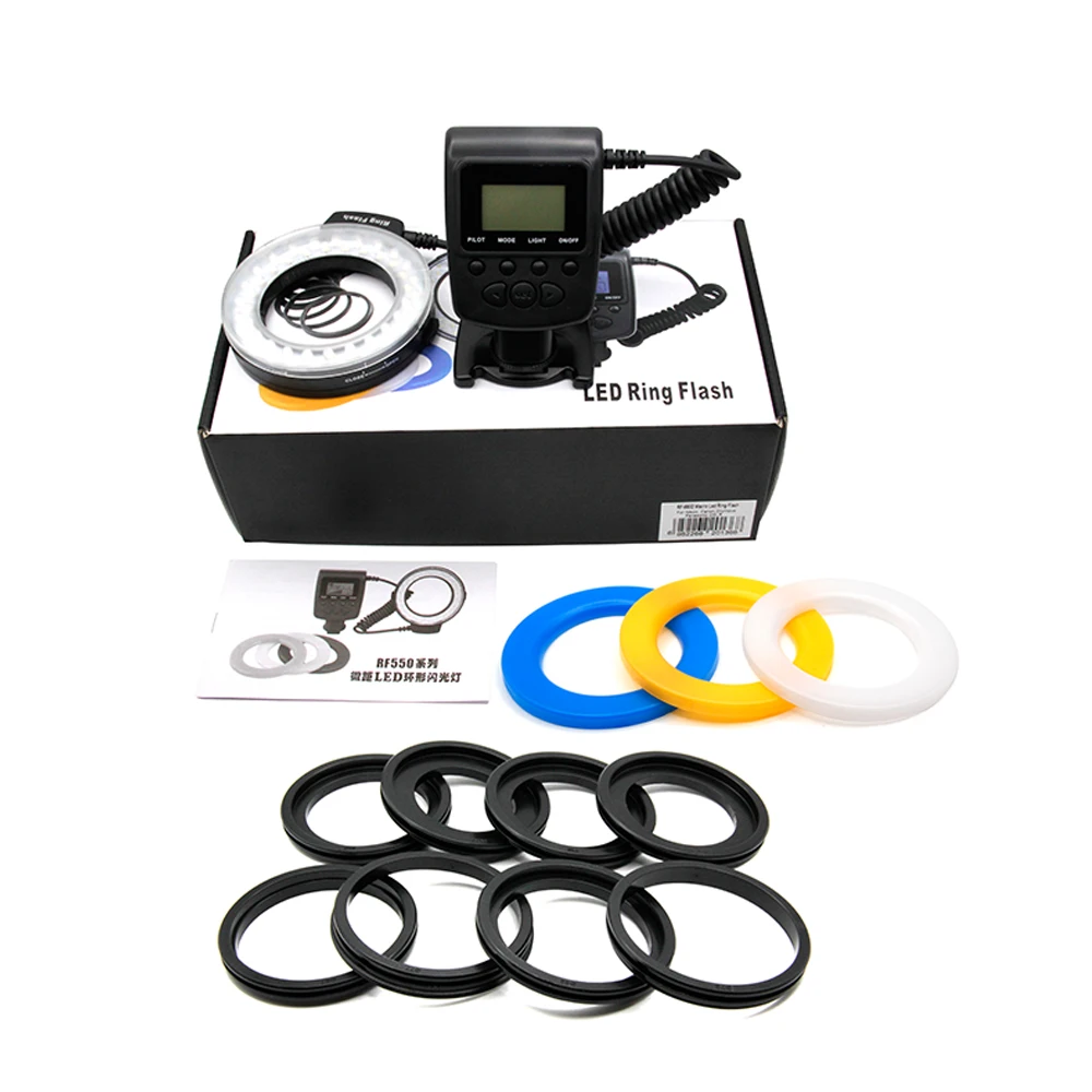 

Кольцевой светильник Jumpflash для камеры 3000K-15000K 5-150 см, кольцевой светильник для Canon DSLR