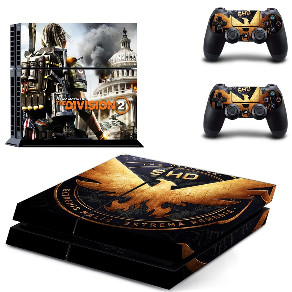 Виниловая наклейка для игровой консоли и контроллера PS4 Tom Clancys The Division 2 |