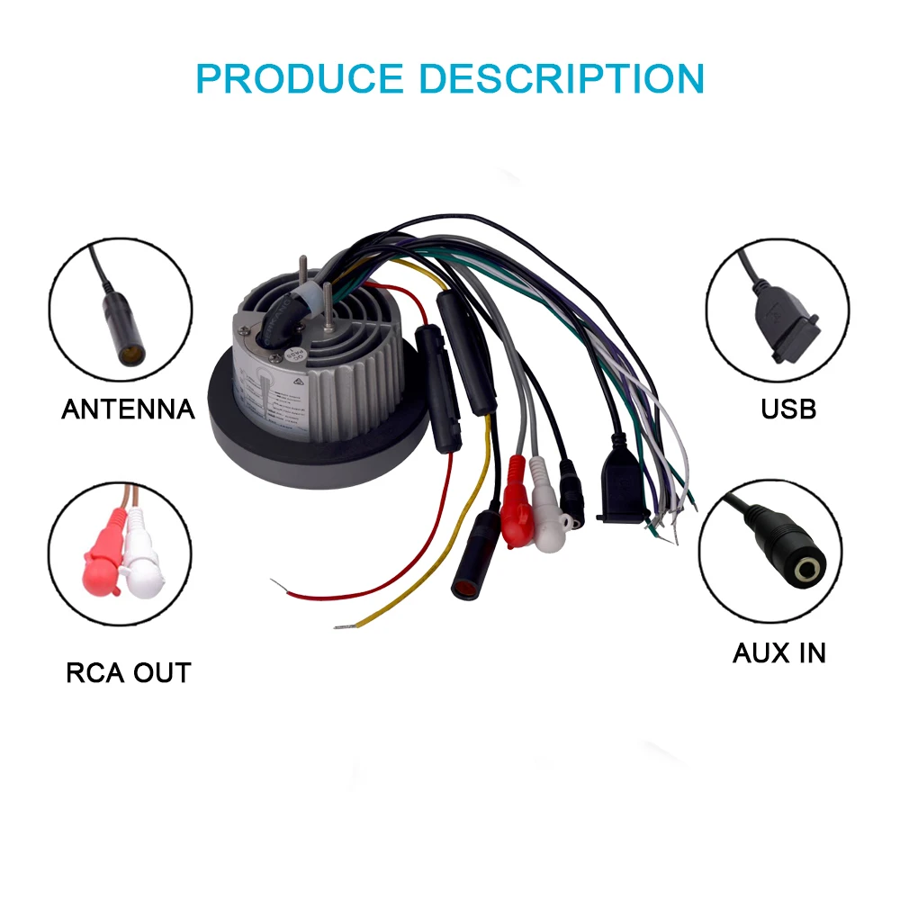 Водонепроницаемый морской стереозвук с Bluetooth FM AM радио аудио mp3 плеер приемник