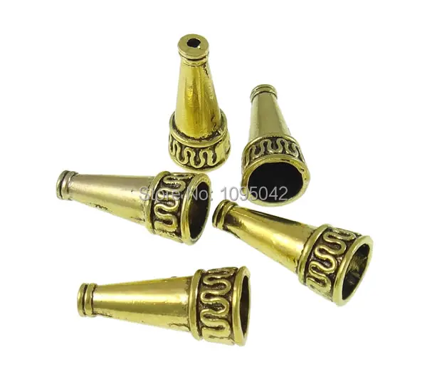 Free shipping!!!Zinc Alloy Bead Cap Factory Price Cone antique gold color plated nickel lead &amp cadmium free 10x21.5mm | Украшения и