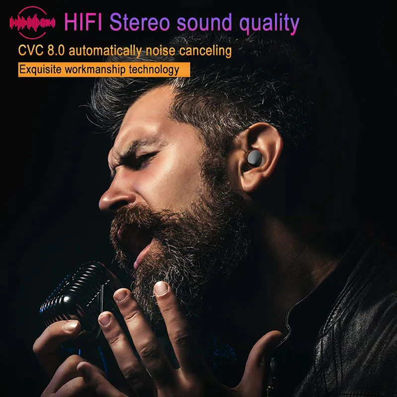 Настоящие беспроводные наушники Bluetooth 5 0 с 3D стерео звуком и глубокими басами