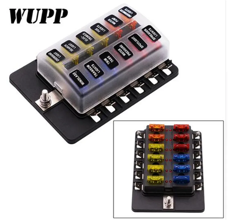 Блок предохранителей WUPP универсальный 1 в 10 32 в|fuse holder box|fuse box holdercar fuse |