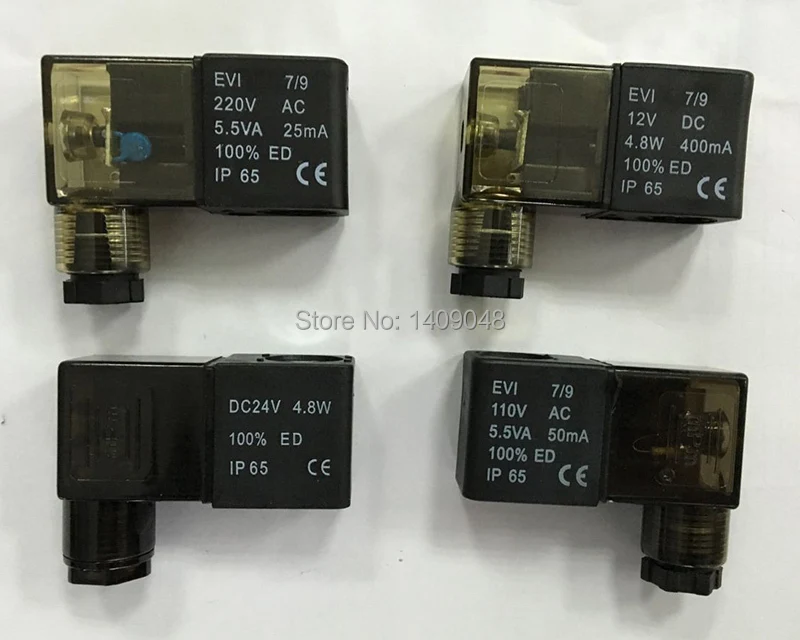 GOGO 4V210-06/08 4V220-06/08 4V230C 2P025-06/08 2V025-06/08 3V1-06 Тип вилки 24VDC 12V DC 220V AC 110V AC соленоидная катушка клапана