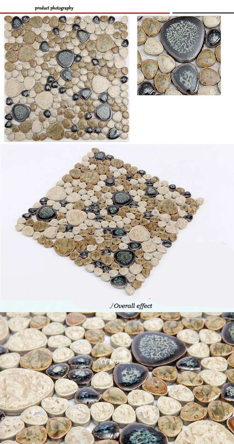 Китай Fambe Белый Коричневый Керамическая мозаичная плитка для Kithchen backsplash душ ванная комната Наклейка на стену бассейн напольная плитка DIY украшения
