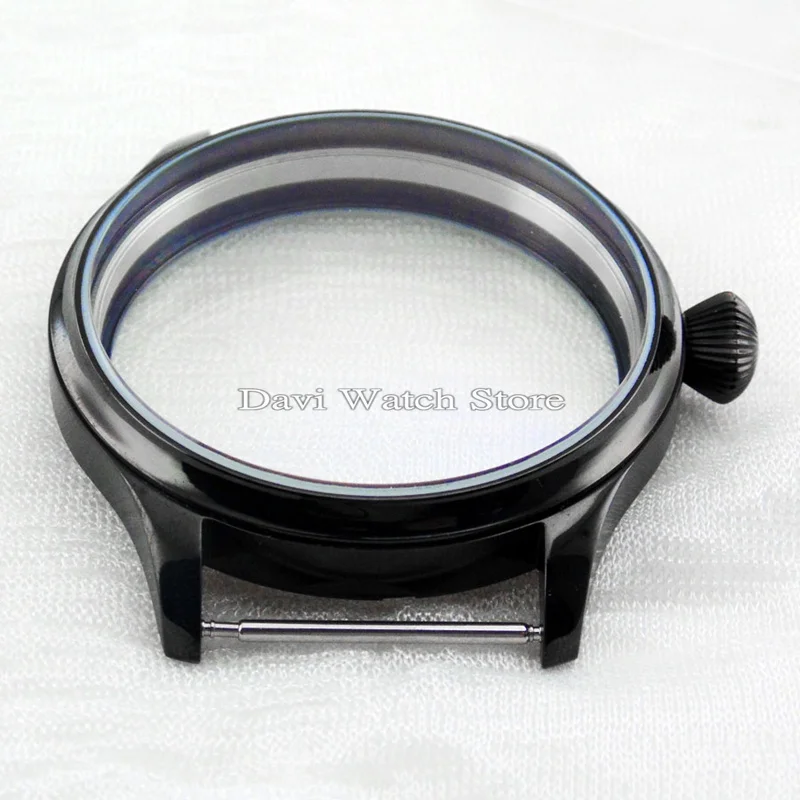 Parnis 44mm PVD sterile case fit eta 6497 6498 Seagull st36 movement watch | Наручные часы