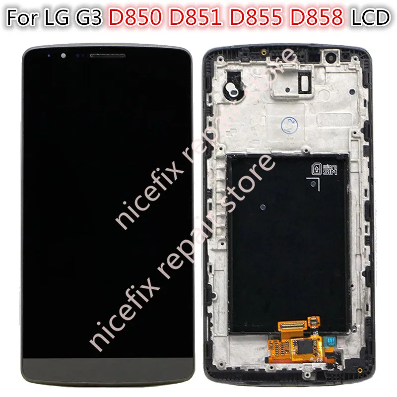 100% протестированный 2560x1440 для 5 &quotLG G3 LCD D855 D858 ЖК дисплей LG D850 D851 Бесплатная