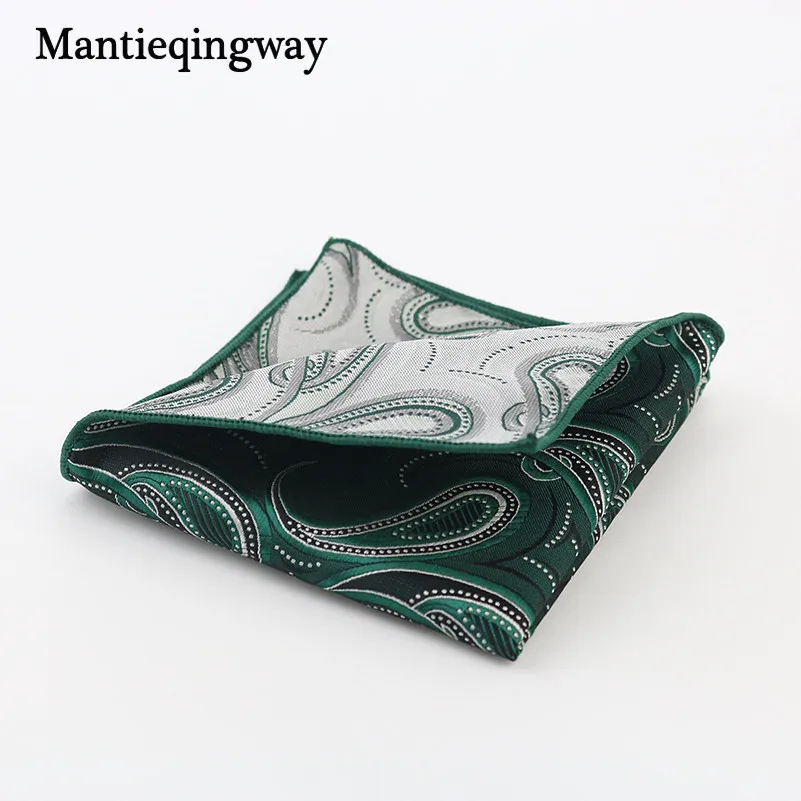 Mantieqingway Пейсли Цветочный Узор в горошек платок мужской деловой костюм полиэстер Карманный квадратный темно-синяя полоса красные носовые платки
