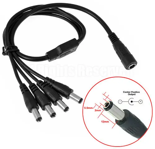 Бесплатная доставка 4-сторонний разветвитель источника питания постоянного тока