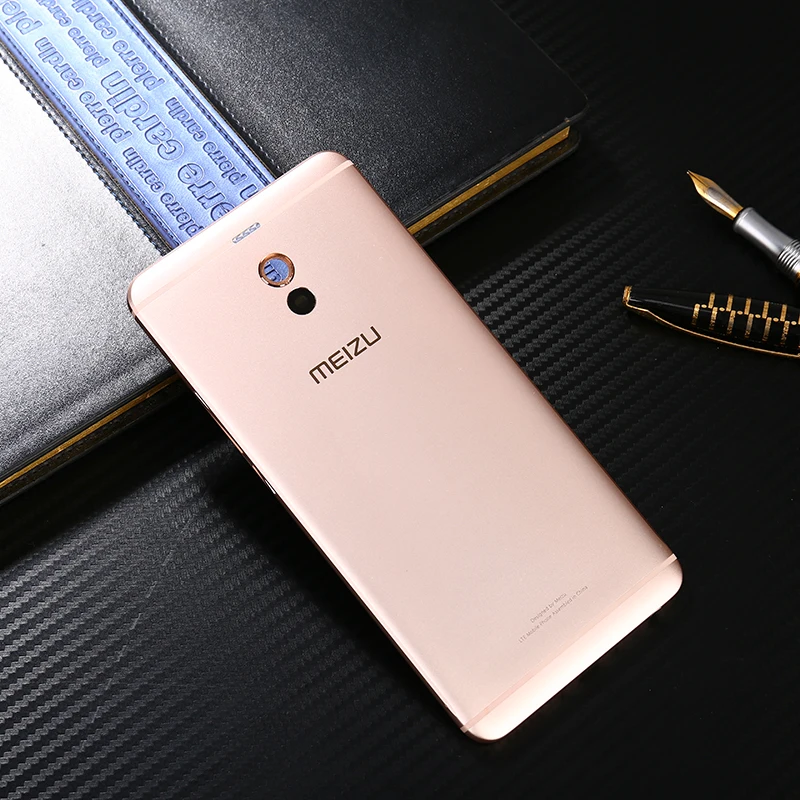 Gold M6Note корпус для Meizu M6 Note металлическая задняя крышка для батареи запасные части чехол Кнопки громкости питания+ объектив камеры - Цвет: Gold