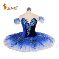 kids blue classic sleeping beauty bluebird stage costume for competition professional ballet platter tutu bt662