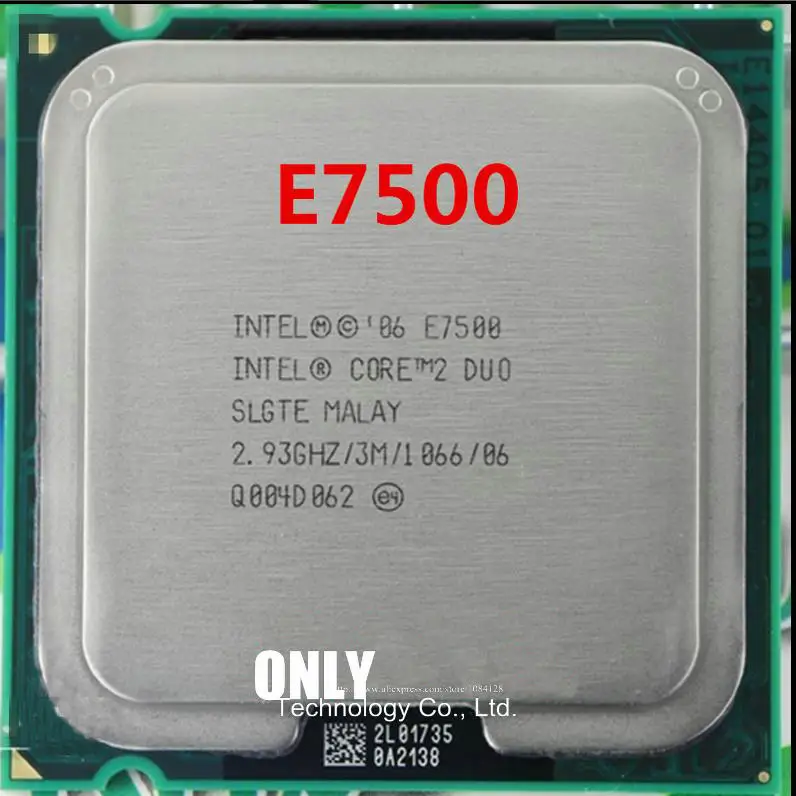 Процессор Core 2 Duo E7500(2,93 ГГц/3 м/1066 МГц) для рабочего стола LGA775 разбитые кусочки