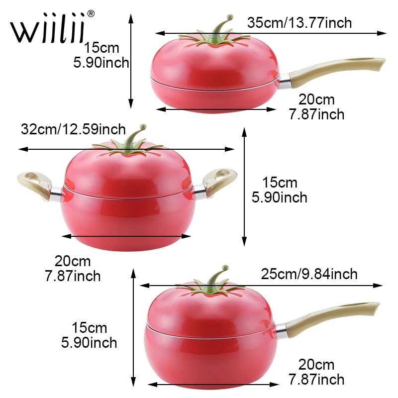 WIILII фруктовая Форма Кухонный горшок для готовки сковорода алюминиевая кастрюля