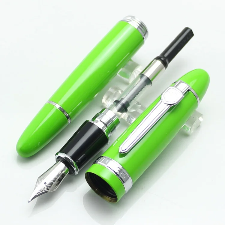 JINHAO 159 зеленая Улучшенная деловая перьевая ручка 18 КГП ширина 0 7 мм толстая для