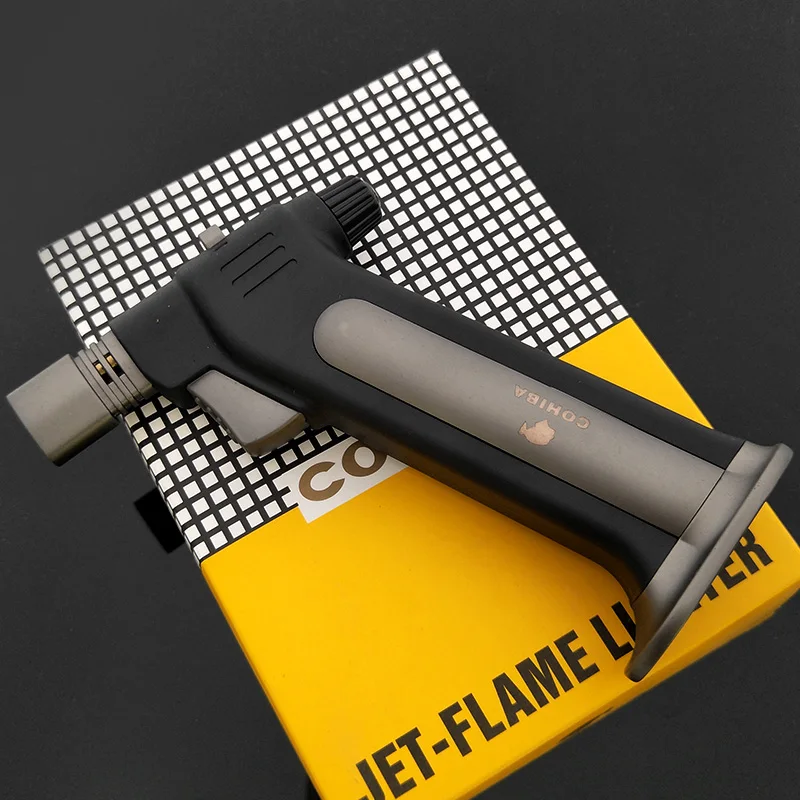 COHIBA выделенная сигарета Jet факел Черный ветрозащитный многоразовый газовый