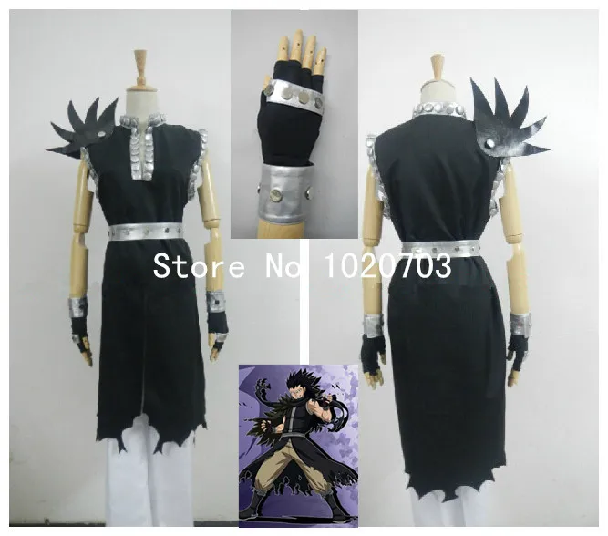 Маскарадный костюм Gajeel Redfox с хвостом пальто + брюки перчатки|pants cheap|gloves childpants short |