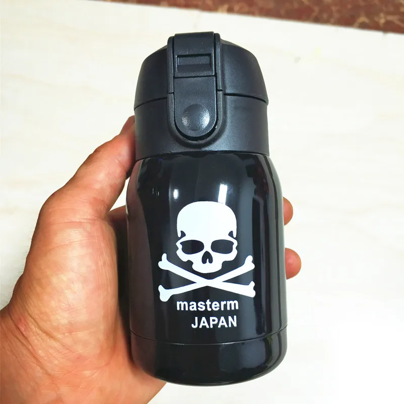 180 мл мини термос с черепом Термокружка детская бутылка для воды из нержавеющей