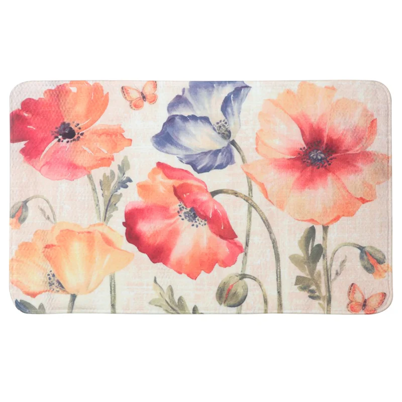 Европейские толстые губчатые напольные коврики с принтом для кухни