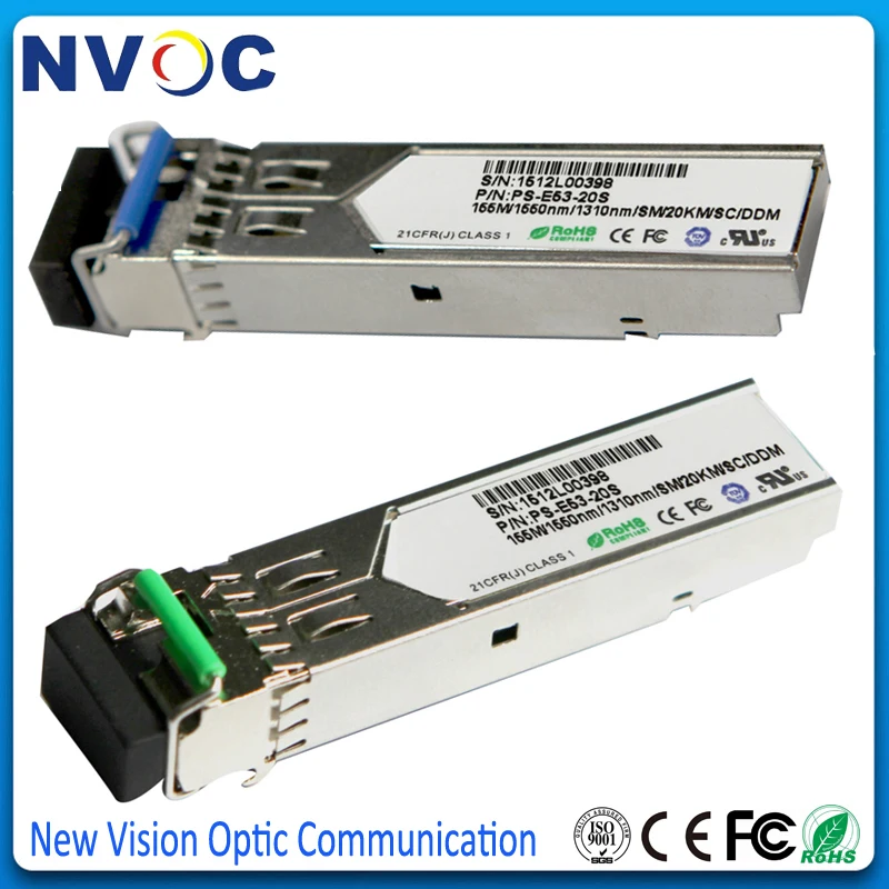 Двунаправленный трансивер SFP 155 Мбит/с 20 км 1310/1550 Модуль LC м 100BASE-FX одно волокно Bidi |