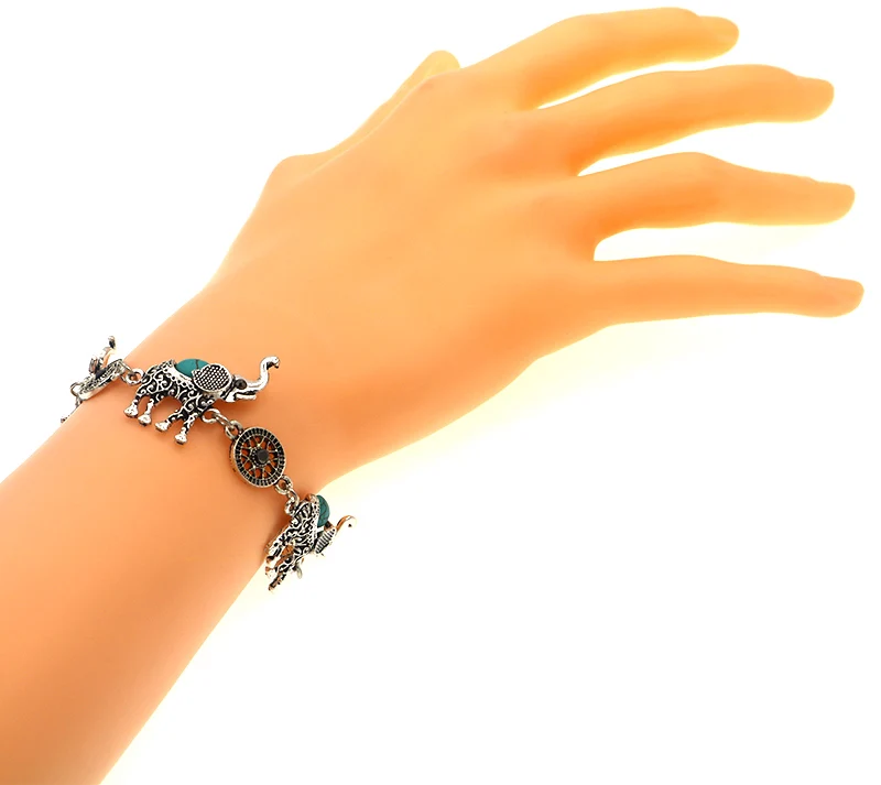 

Bohemia Fashion Elephant Bracelet for Women Ethnic Vintage Animal Bracelets & Bangles Boho Jewelry Accessoires