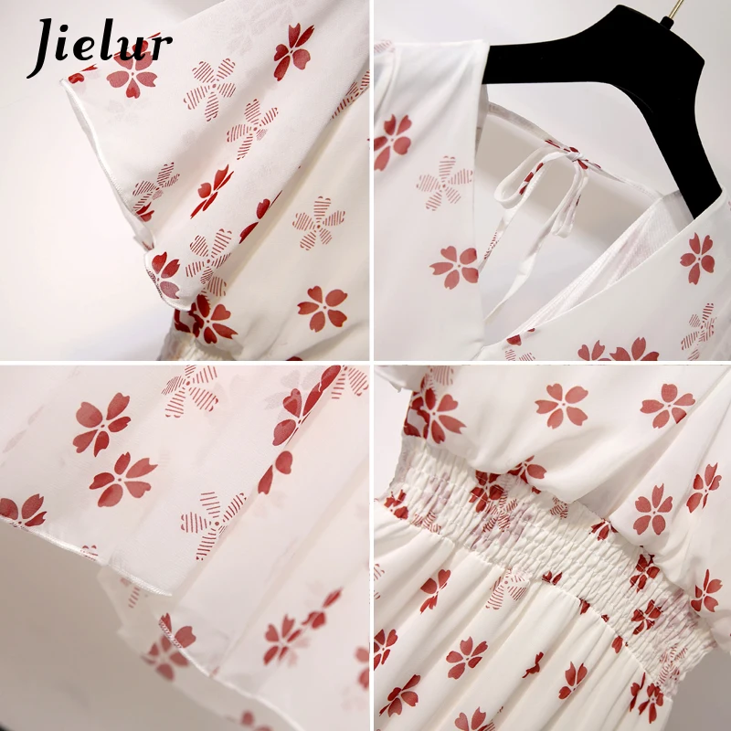 Женское шифоновое платье на шнуровке Jielur винтажное эластичное пляжное с