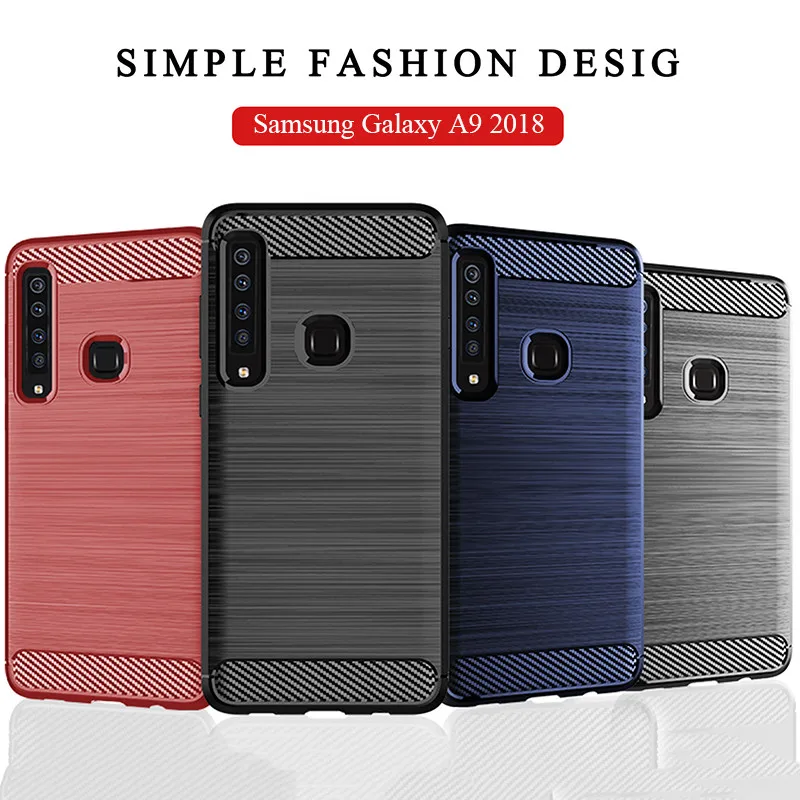 Чехол для Samsung Galaxy A9 2018 A920 текстурированная задняя крышка из матового силикона и