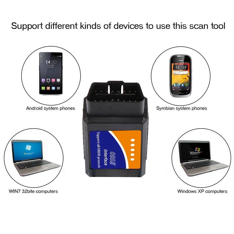 VicTsing OBD 2 ELM327 Bluetooth диагностический сканер двигателя Android PC автоматический