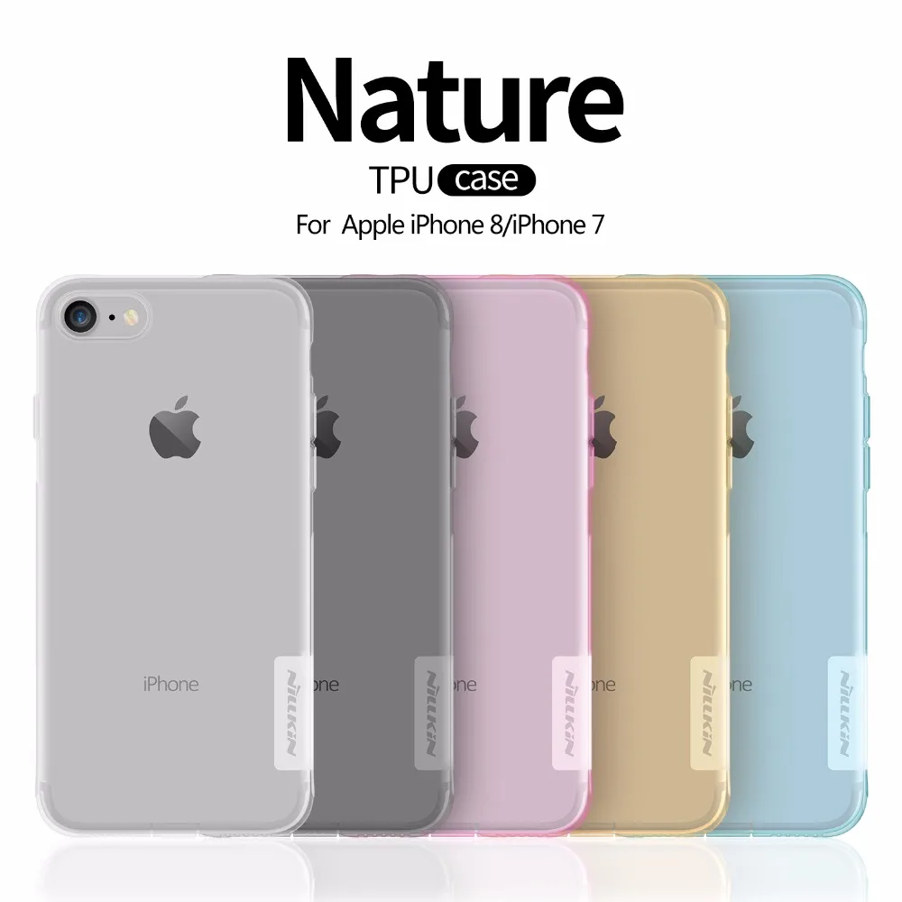 Чехол для iPhone 8 Nillkin Ультра тонкий прозрачный Nature TPU Case apple iphone 7 Plus плюс ясно Мягкий