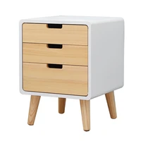 household bedside table modern simple small wooden cabinet bedroom storage forcer three drawers multifunction corner cabinet