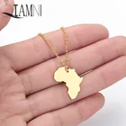 Ожерелье-чокер QIAMNI с подвеской в виде карты Африки, бижутерия в эфиопском стиле, подарок на день рождения, ожерелье с геометрической картой мира, модные аксессуары