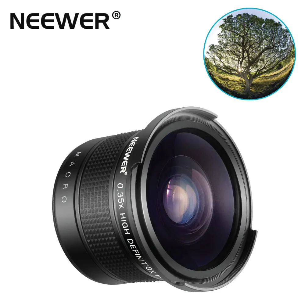 Широкоугольный объектив Neewer 52 мм 55 58 0 35x Pro HD рыбий глаз (Макросъемка) для Canon Nikon Sony