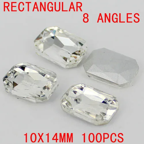 Стеклянные бусины прямоугольной формы свободная Имитация кристально чистые