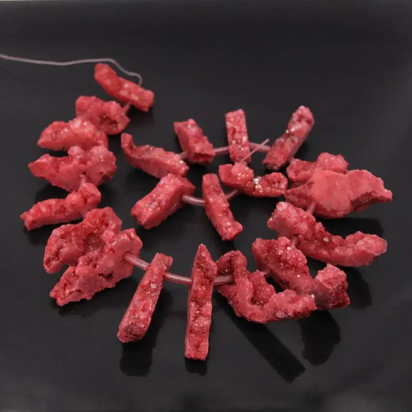 Натуральный жеод красные нити 15 5 дюймов кварцевые бусины с фигурными бусинами