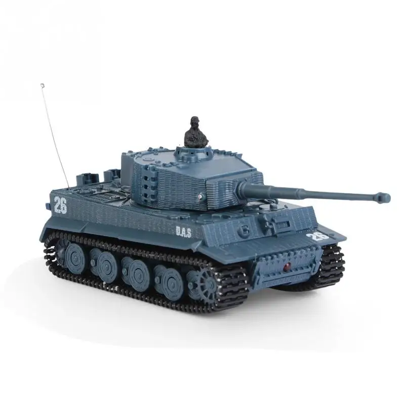 Синий 1/72 масштаб 4 канала высокая имитация Great Wall 2117 дистанционное управление Мини Танк Игрушка с реалистичным двигателем для детей подарок - Цвет: Синий