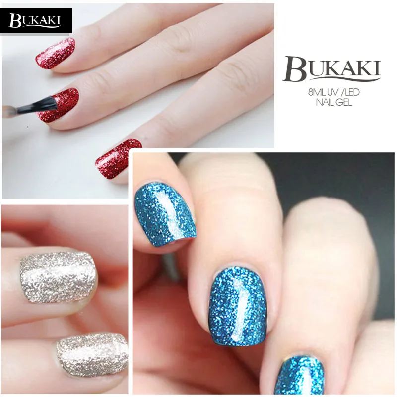BUKAKI 1 шт. Платиновый лак для ногтей УФ гель дизайна гибридные блестящие краски