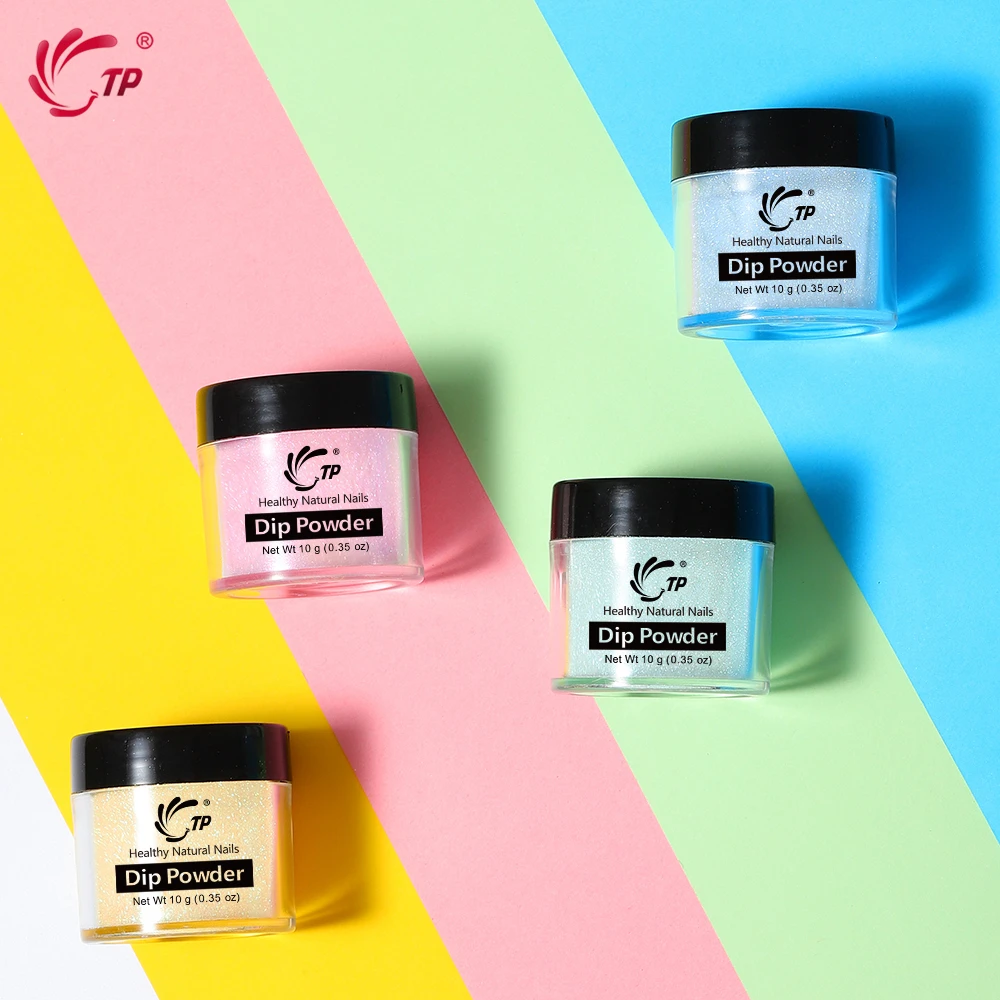 Пудра с жемчужным блеском для ногтей Блеск погружающийся порошок без лампы