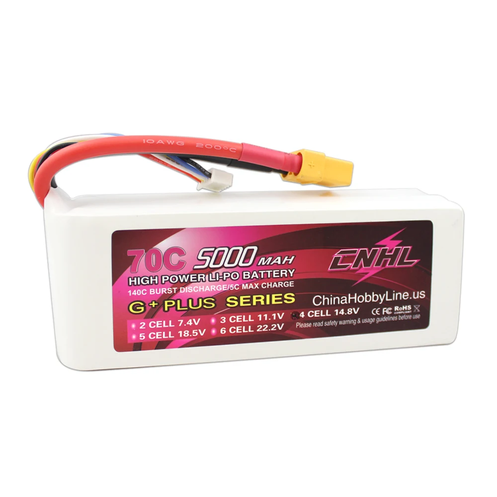 CNHL G + плюс 5000mAh 14 8 V 4S 70C Lipo Батарея для самолета вертолета Jet Edf Speedrun с XT90