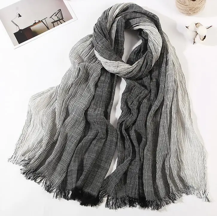 BLACK BLACK Новое поступление, однотонные мужские шарфы Bufandas, модный брендовый шарф, весенне-Осенние Теплые мягкие хлопковые шарфы - Цвет: BLACK BLACK