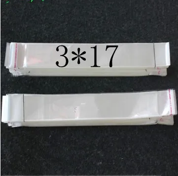 Прозрачный из целлофана с застежкой/БОПП/Поли ПВХ мешки 3*17 см прозрачный